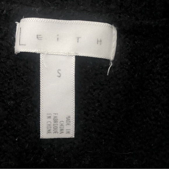 Leith Women Size Small Black Oversized Open Front Cardigan Sweater Small Rip Bk - Picture 8 of 8